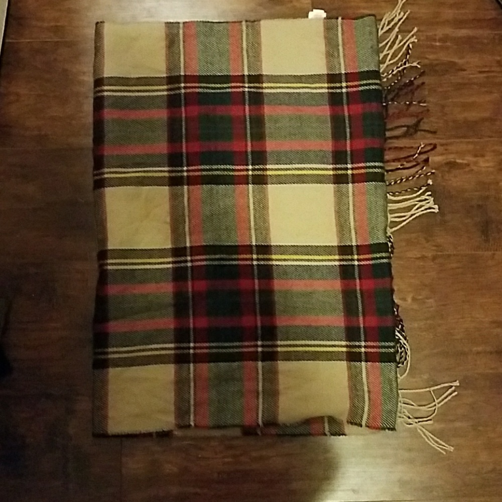 Plaid blanket scarf